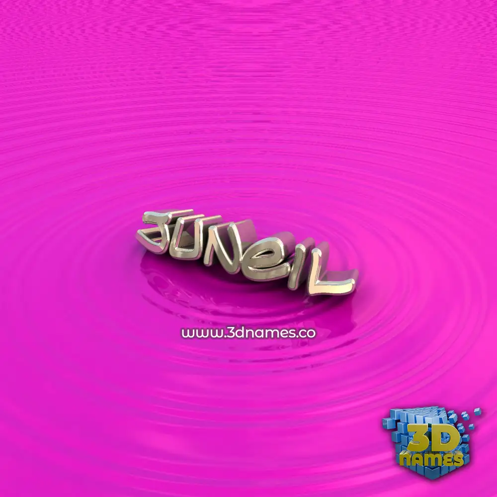 juneil in Pink Graffiti style - 3D name wallpaper