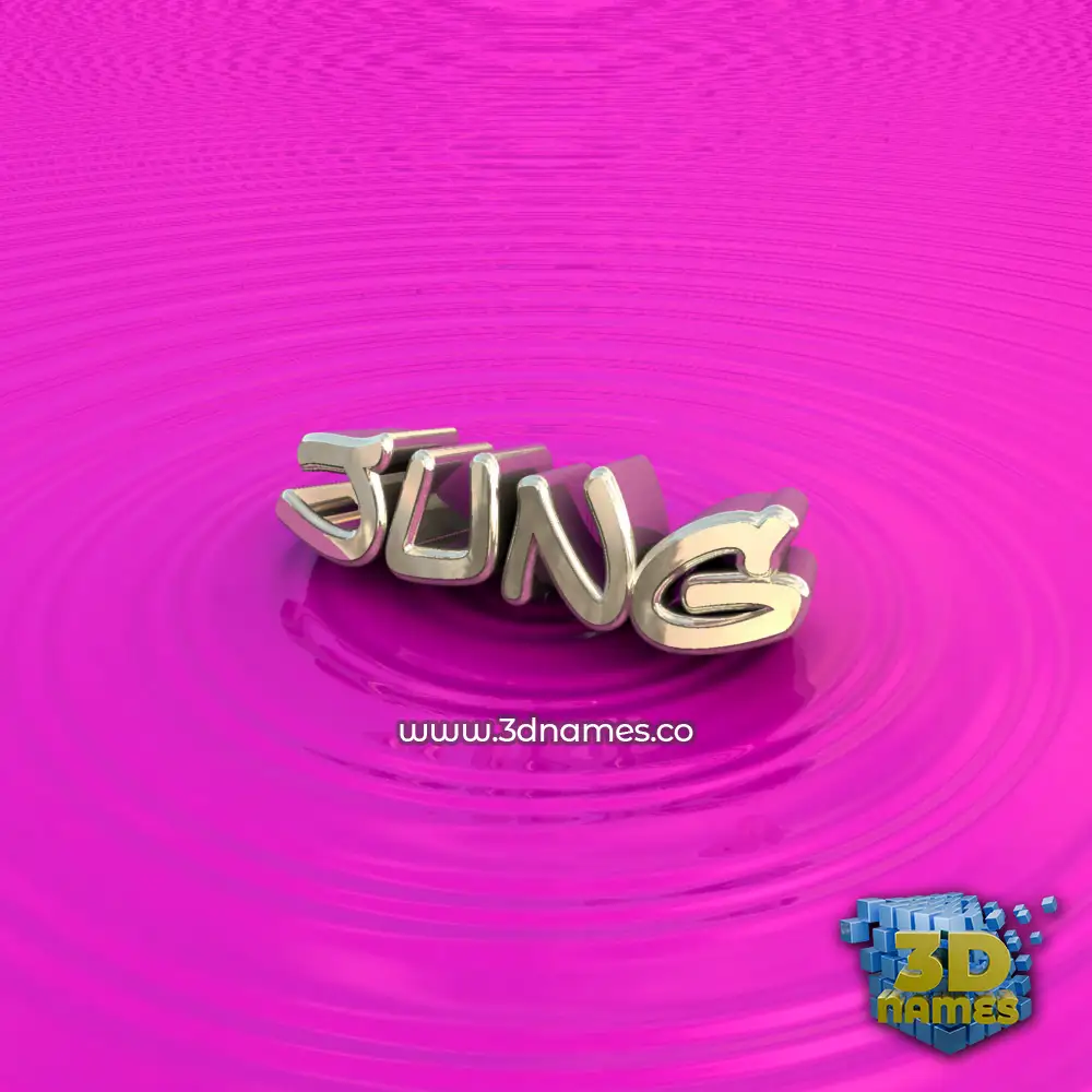 jung in Pink Graffiti style - 3D name wallpaper