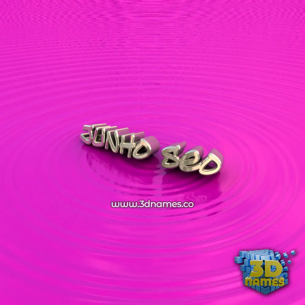 junho seo in Pink Graffiti style - 3D name wallpaper