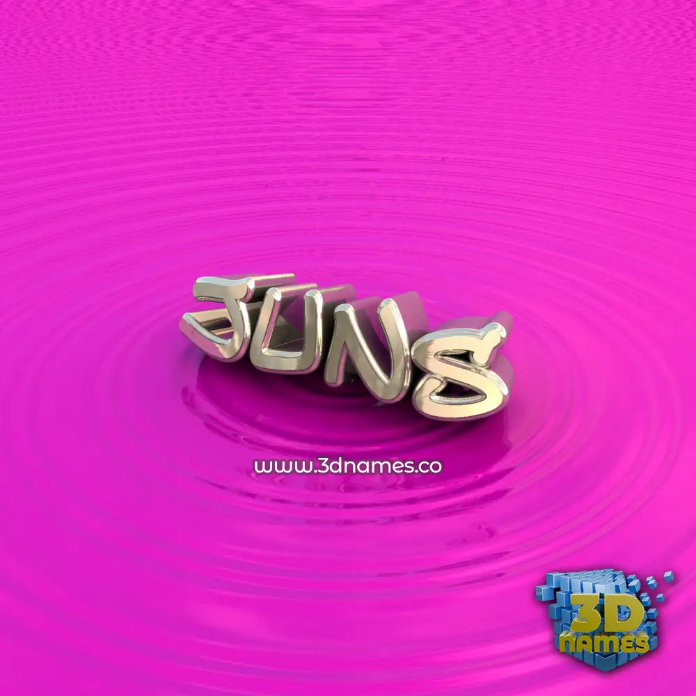 juns in Pink Graffiti style - 3D name wallpaper