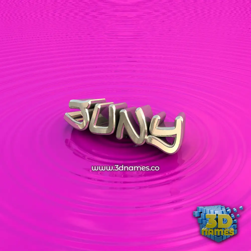 juny in Pink Graffiti style - 3D name wallpaper