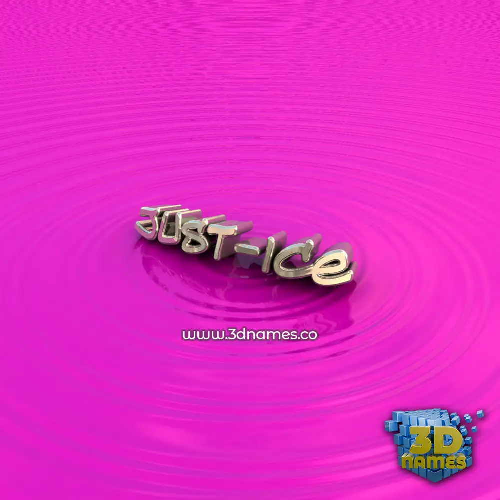 just-ice in Pink Graffiti style - 3D name wallpaper