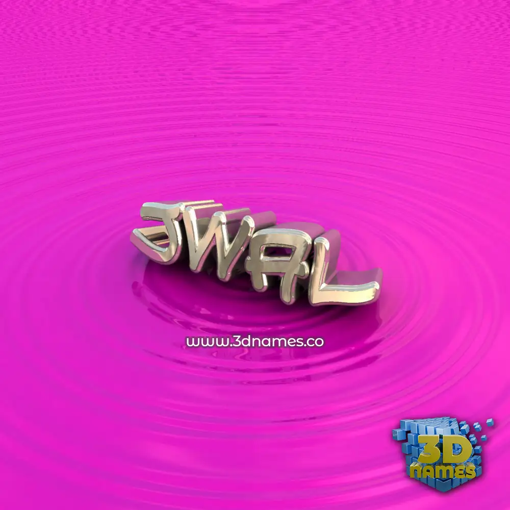 jwal in Pink Graffiti style - 3D name wallpaper