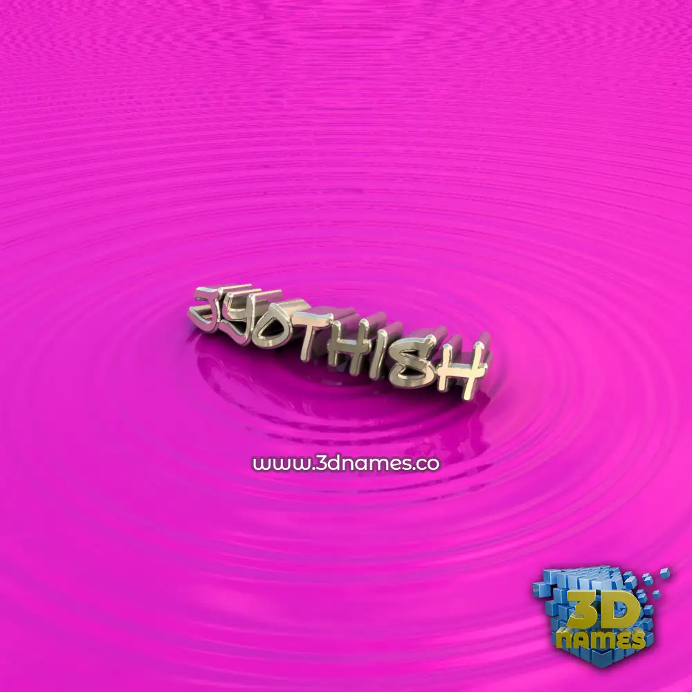 jyothish in Pink Graffiti style - 3D name wallpaper