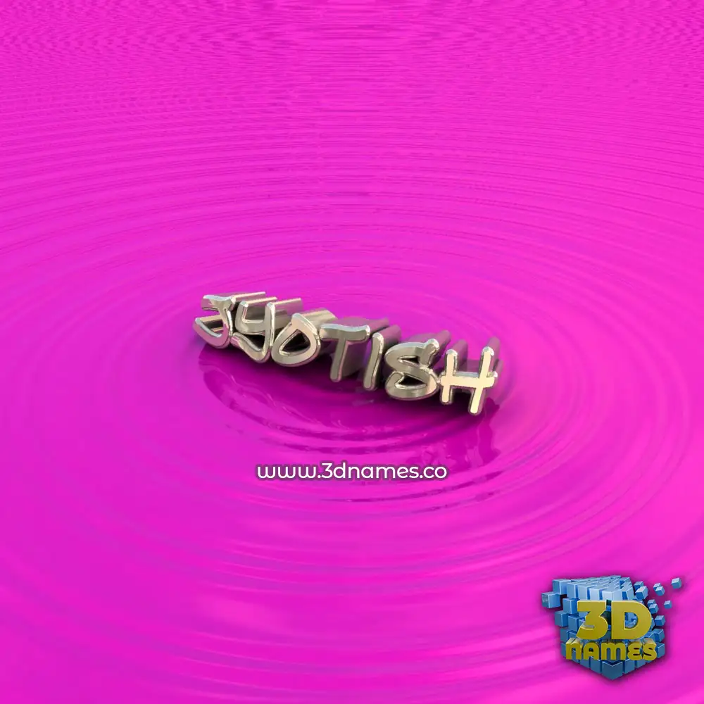 jyotish in Pink Graffiti style - 3D name wallpaper