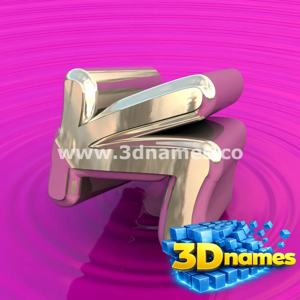 k in Pink Graffiti style - 3D name wallpaper