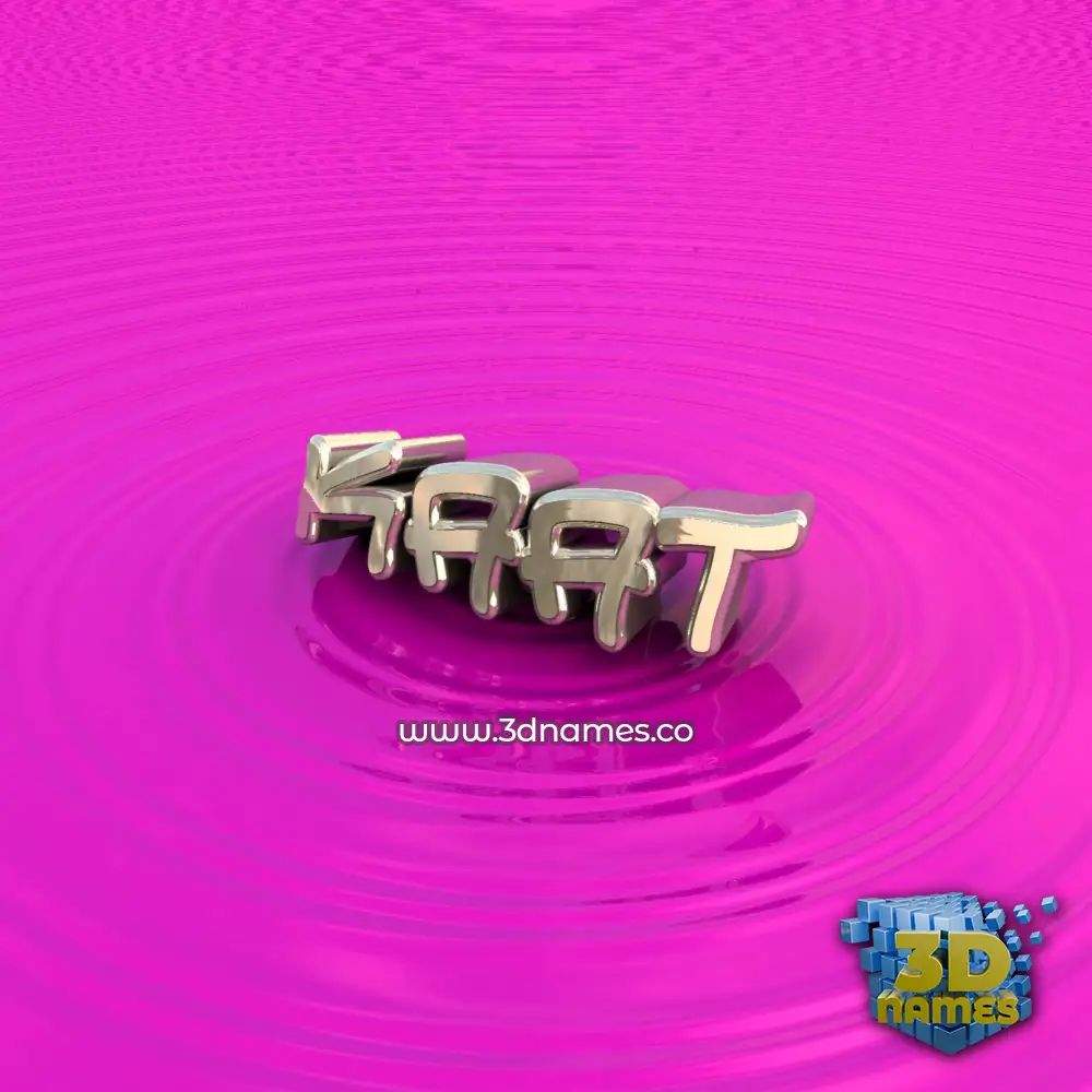 kaat in Pink Graffiti style - 3D name wallpaper