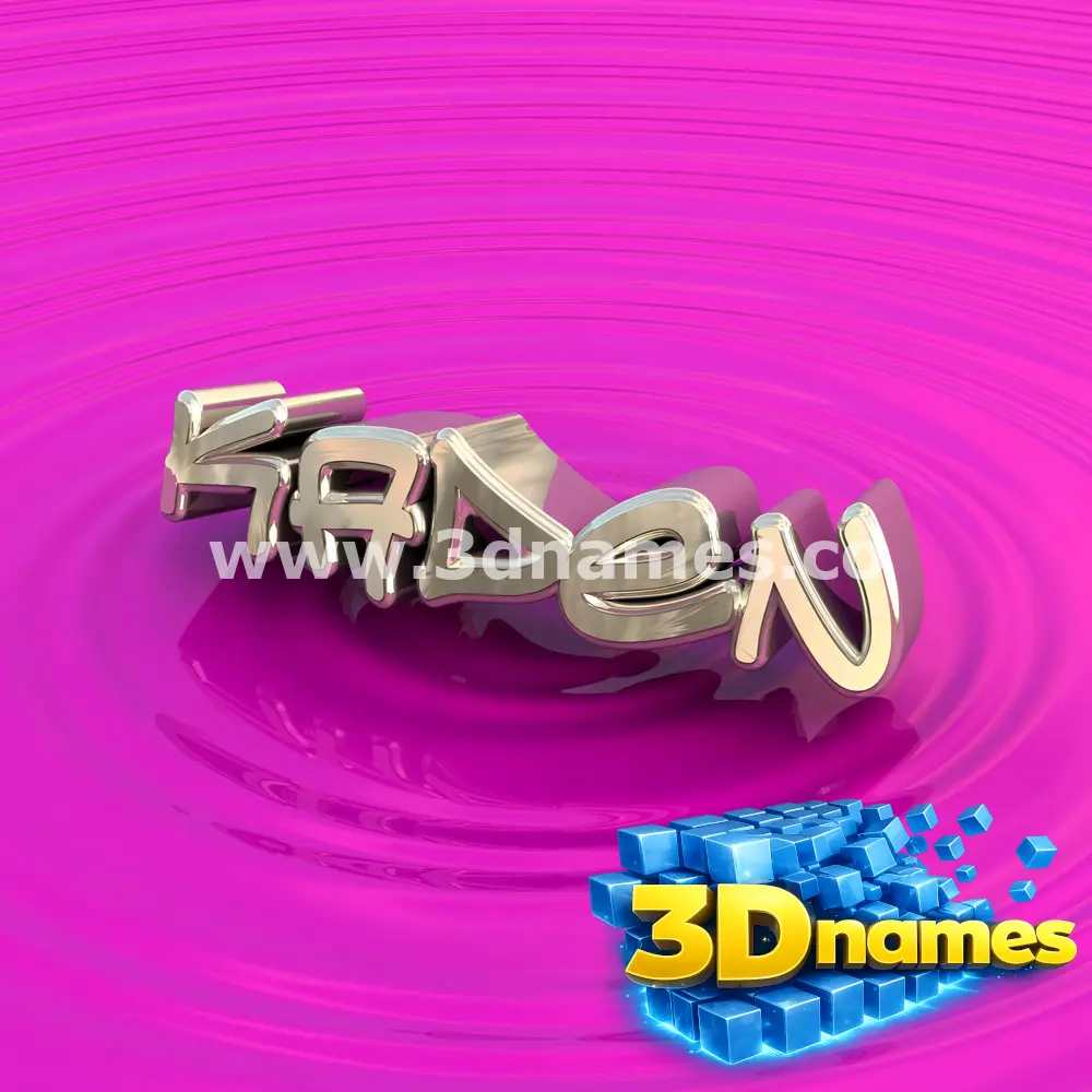 kaden in Pink Graffiti style - 3D name wallpaper