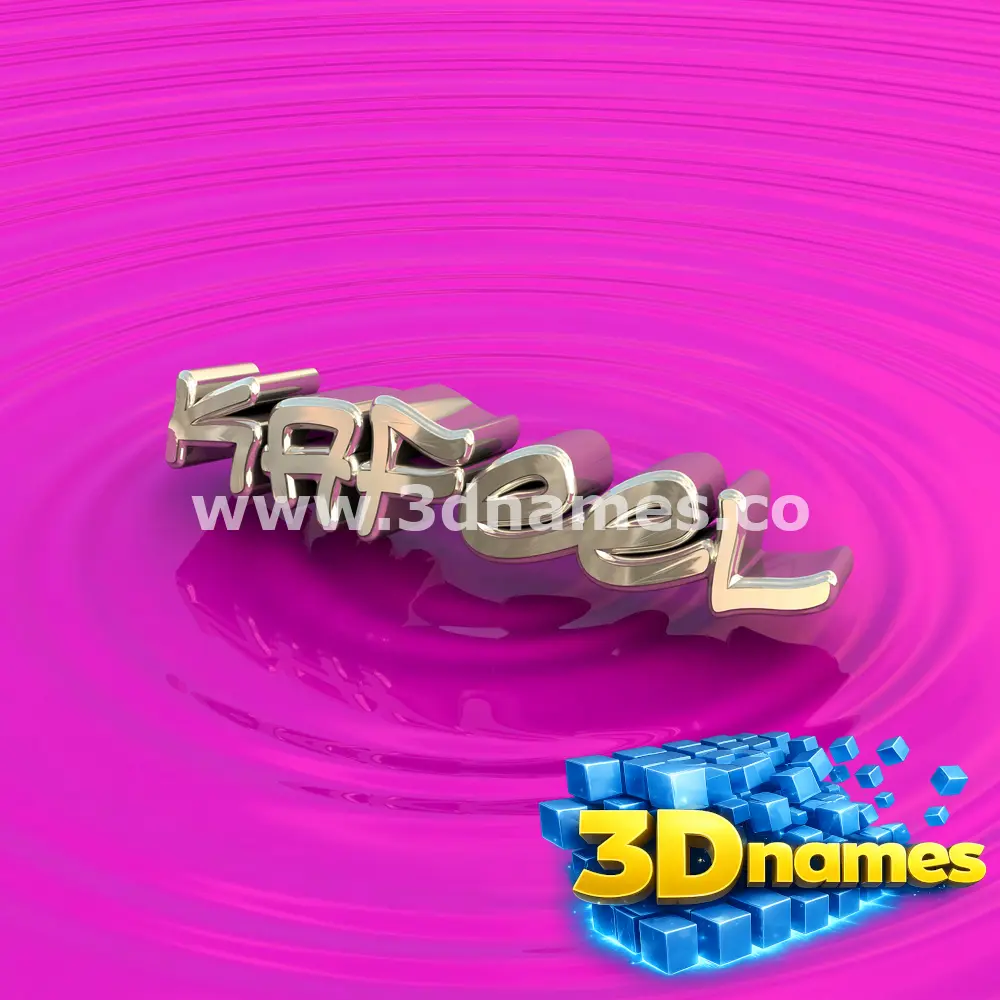 kafeel in Pink Graffiti style - 3D name wallpaper