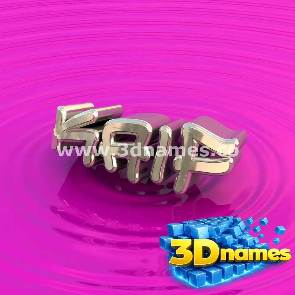 kaif in Pink Graffiti style - 3D name wallpaper