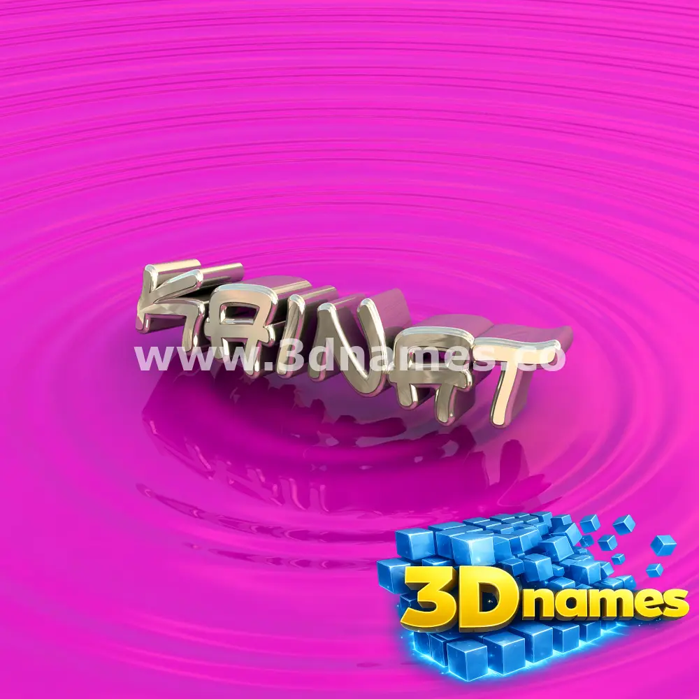 kainat in Pink Graffiti style - 3D name wallpaper