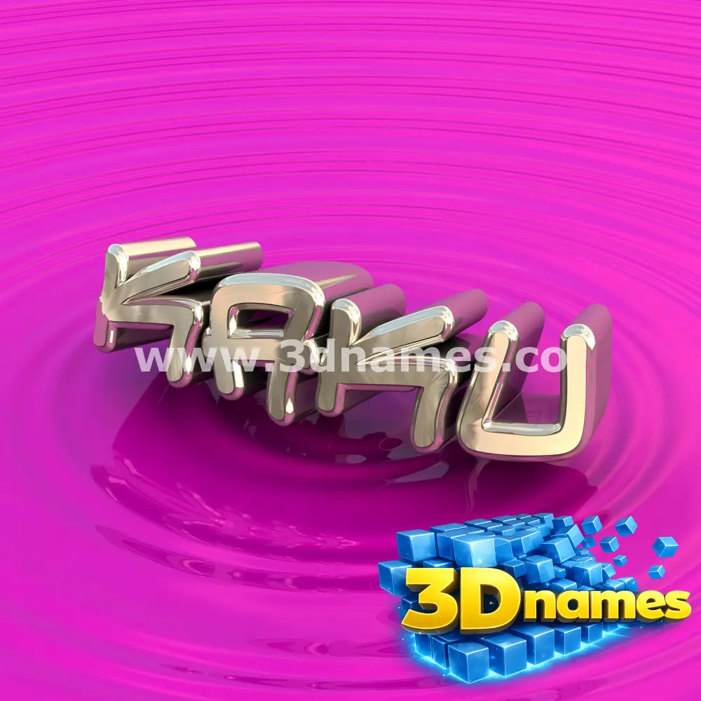 kaku in Pink Graffiti style - 3D name wallpaper