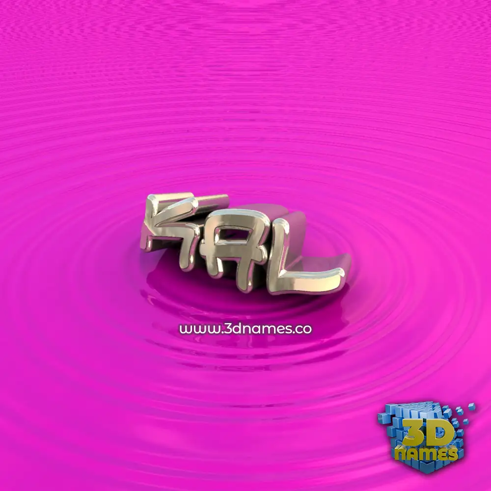 kal in Pink Graffiti style - 3D name wallpaper