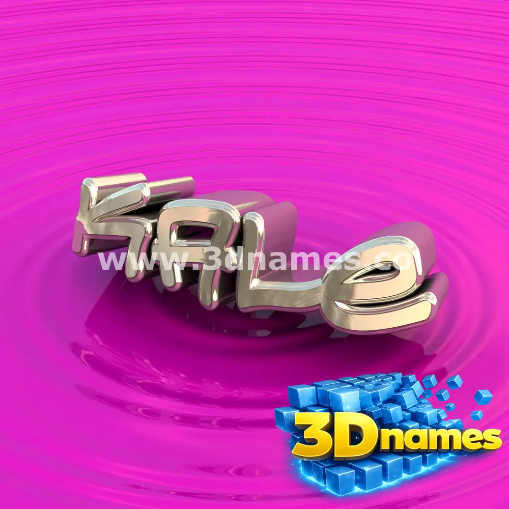 kale in Pink Graffiti style - 3D name wallpaper