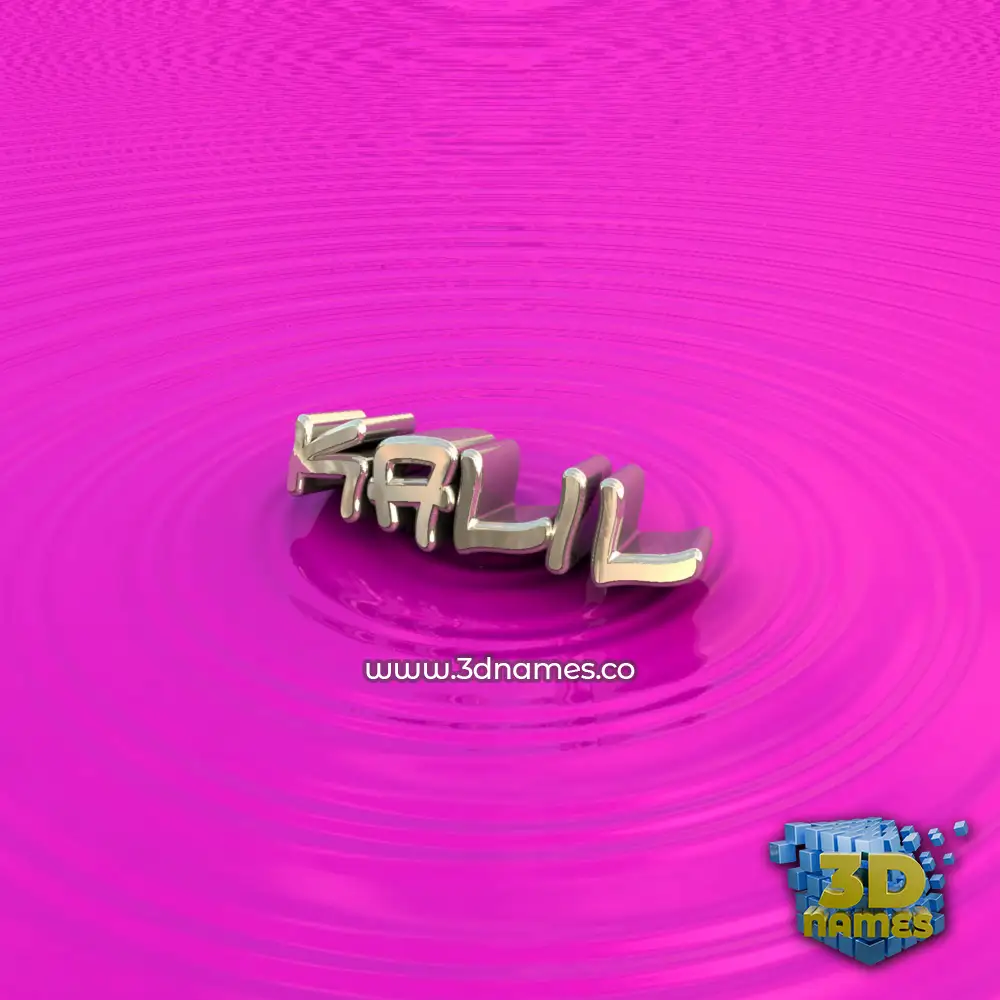 kalil in Pink Graffiti style - 3D name wallpaper