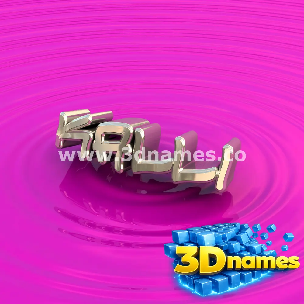 kalli in Pink Graffiti style - 3D name wallpaper