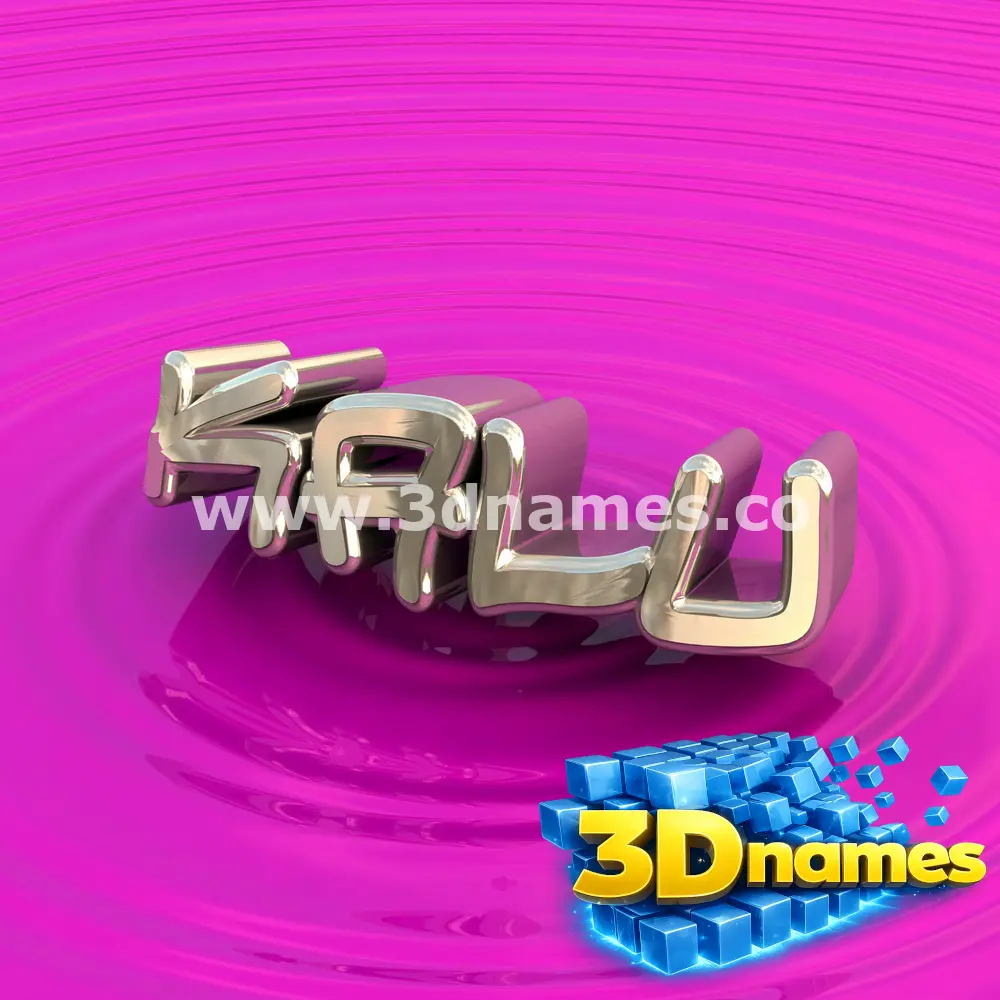 kalu in Pink Graffiti style - 3D name wallpaper