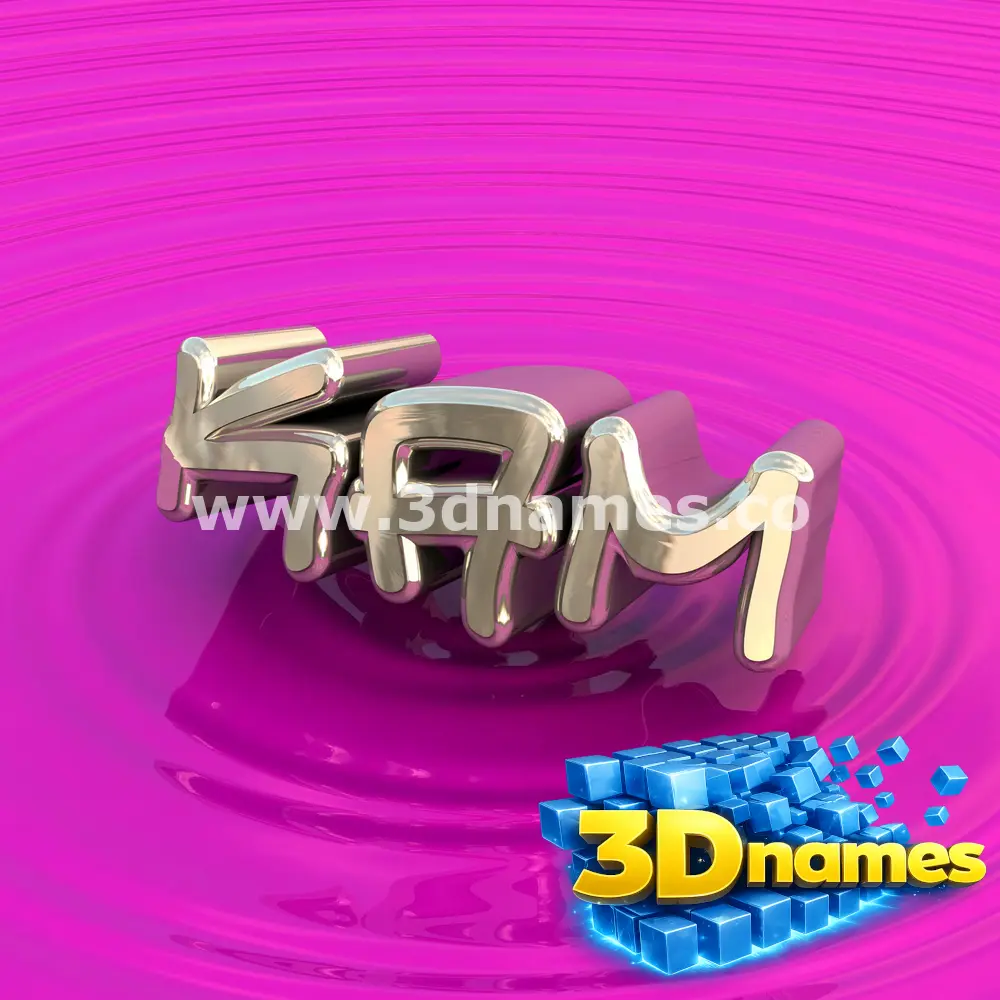 kam in Pink Graffiti style - 3D name wallpaper