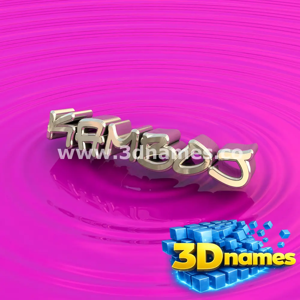kamboj in Pink Graffiti style - 3D name wallpaper