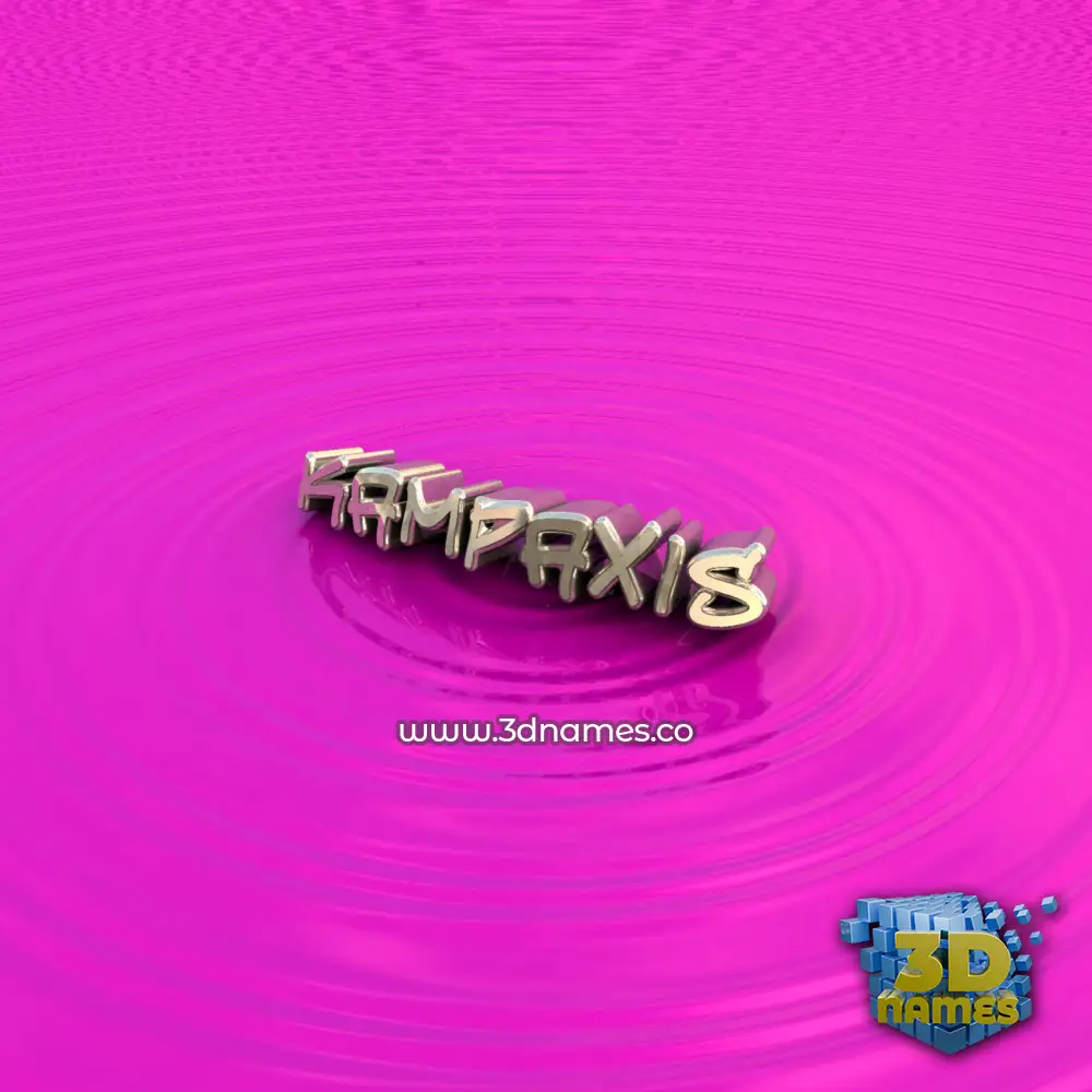 kampaxis in Pink Graffiti style - 3D name wallpaper