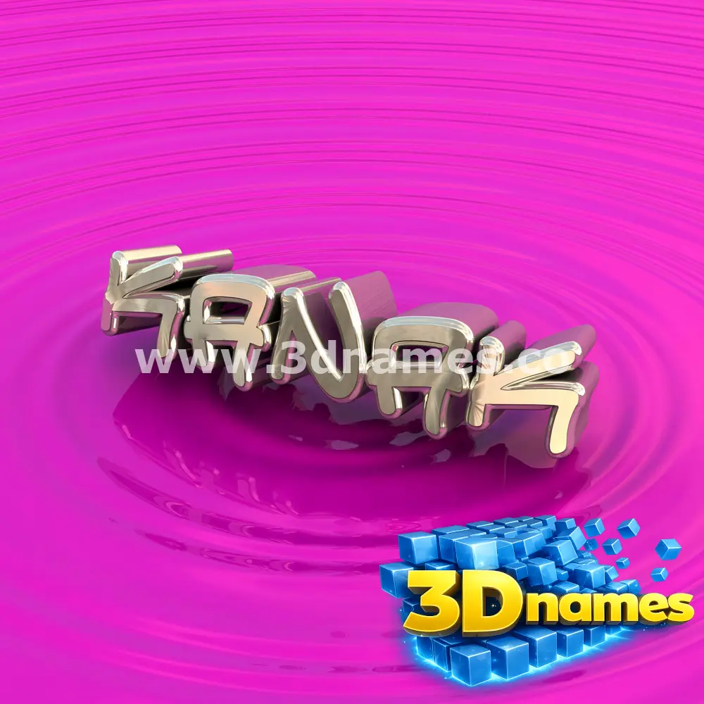 kanak in Pink Graffiti style - 3D name wallpaper