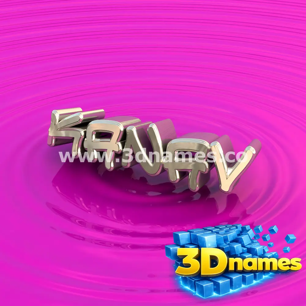 kanav in Pink Graffiti style - 3D name wallpaper
