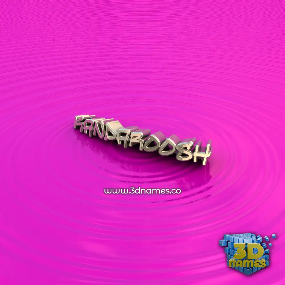 kandaroosh in Pink Graffiti style - 3D name wallpaper