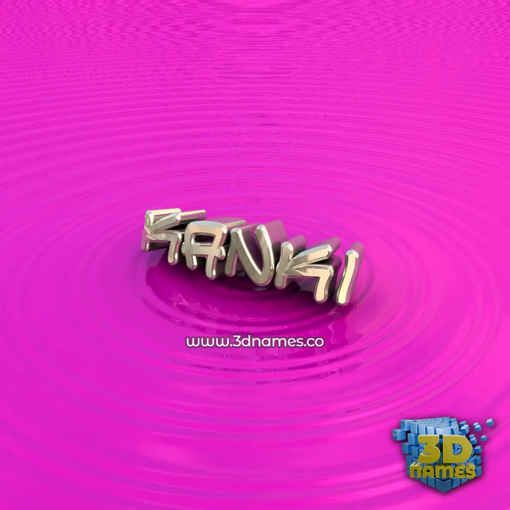kanki in Pink Graffiti style - 3D name wallpaper