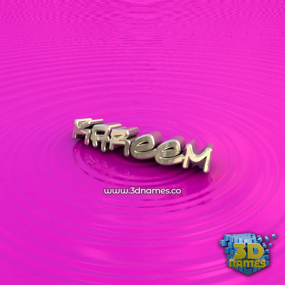 kareem in Pink Graffiti style - 3D name wallpaper