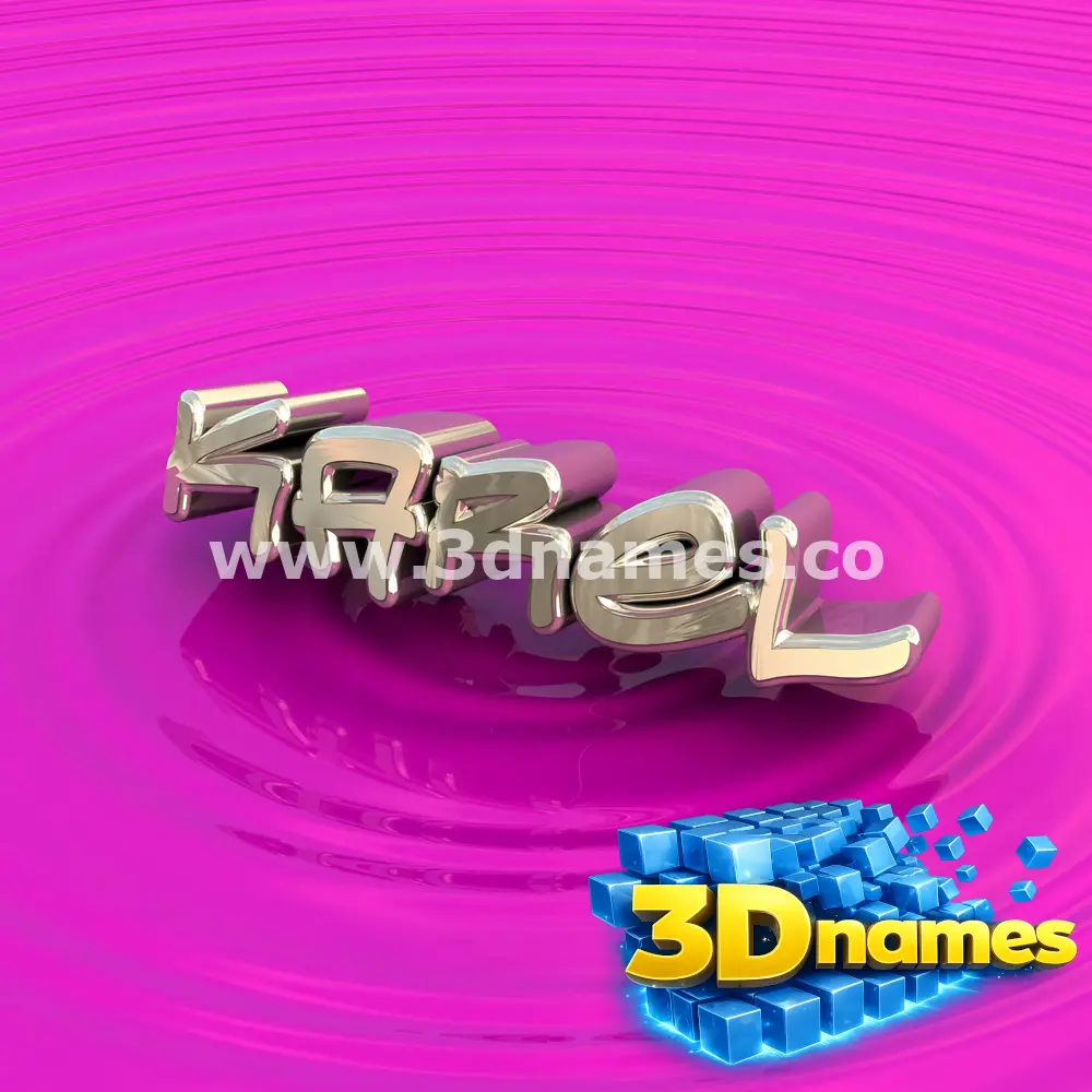 karel in Pink Graffiti style - 3D name wallpaper