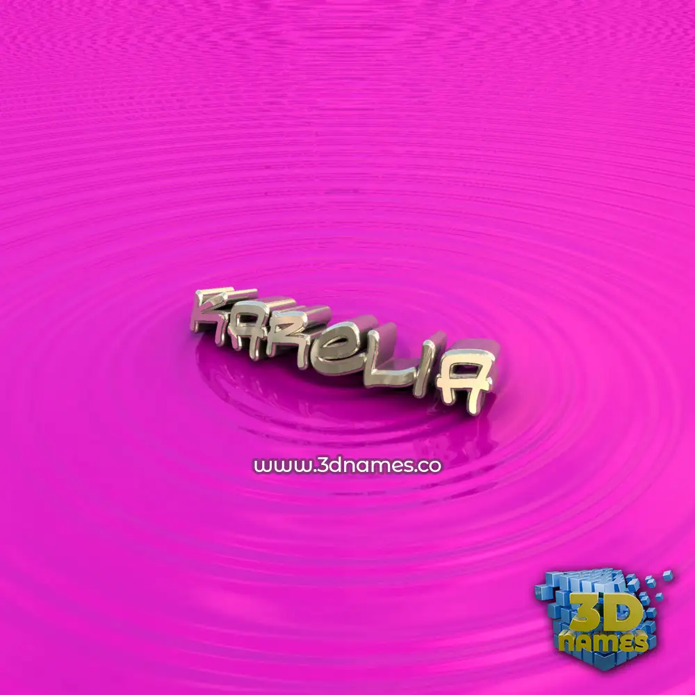 karelia in Pink Graffiti style - 3D name wallpaper
