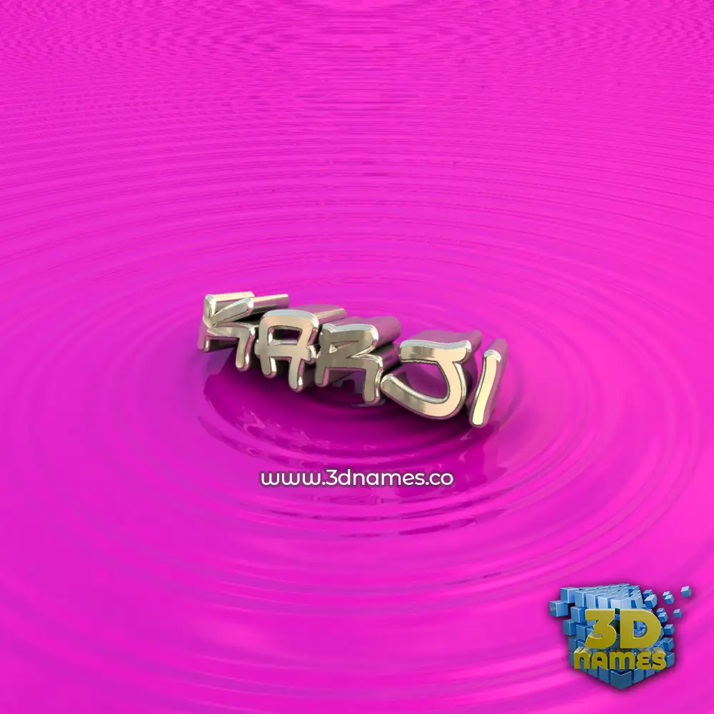 karji in Pink Graffiti style - 3D name wallpaper