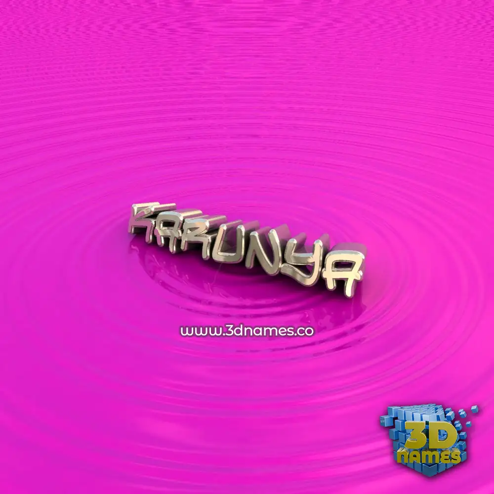 karunya in Pink Graffiti style - 3D name wallpaper