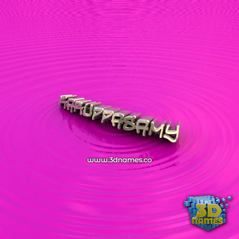 karuppasamy in Pink Graffiti style - 3D name wallpaper