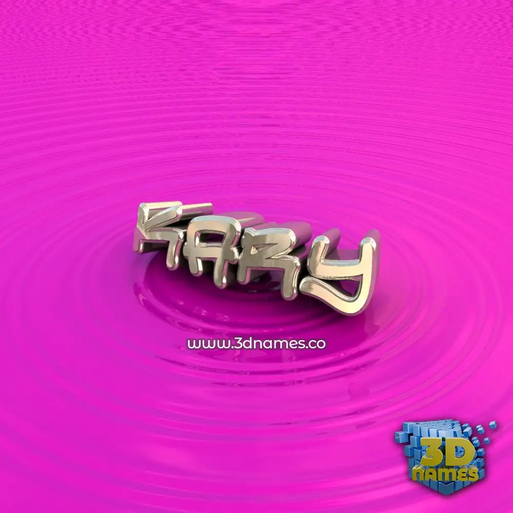kary in Pink Graffiti style - 3D name wallpaper