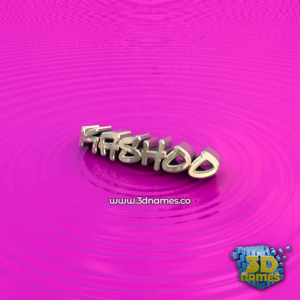 kashoo in Pink Graffiti style - 3D name wallpaper