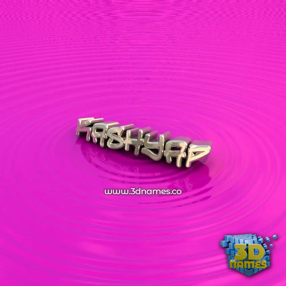 kashyap in Pink Graffiti style - 3D name wallpaper