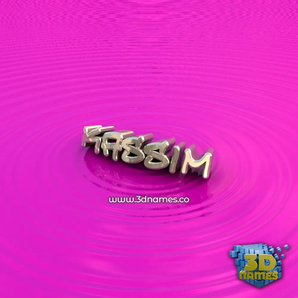 kassim in Pink Graffiti style - 3D name wallpaper