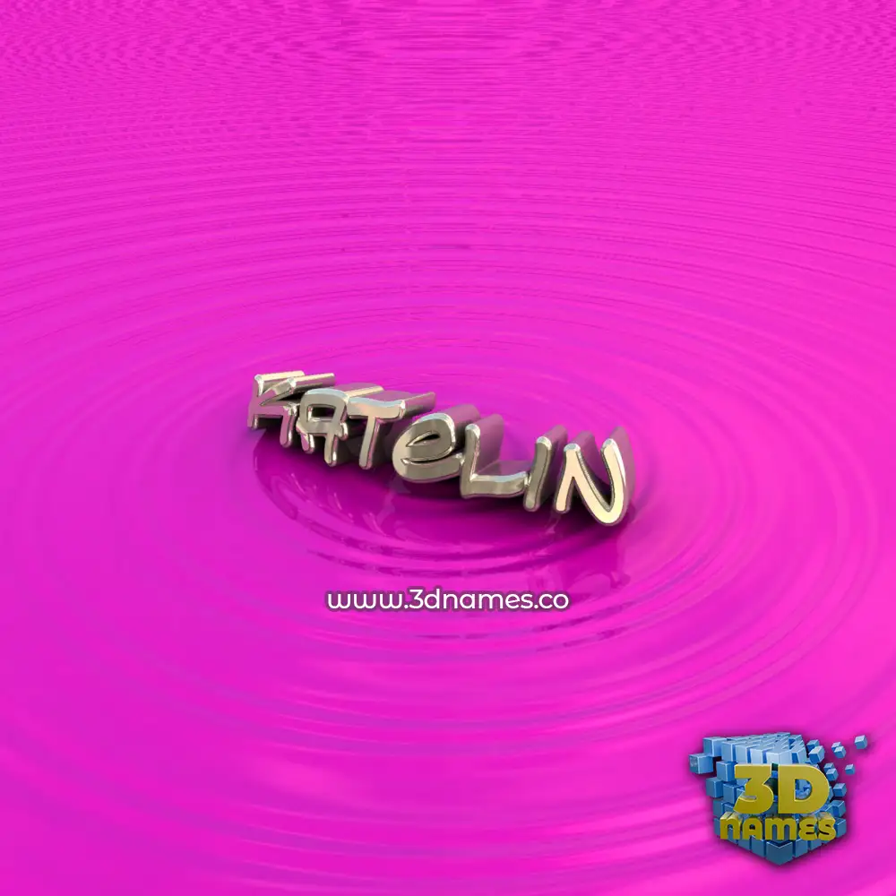 katelin in Pink Graffiti style - 3D name wallpaper