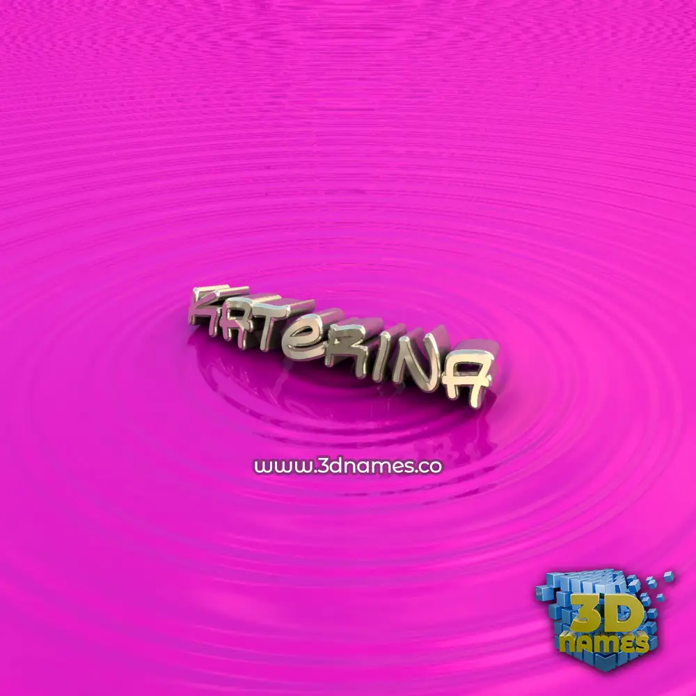 katerina in Pink Graffiti style - 3D name wallpaper