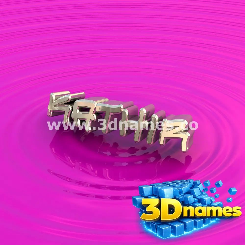 kathir in Pink Graffiti style - 3D name wallpaper