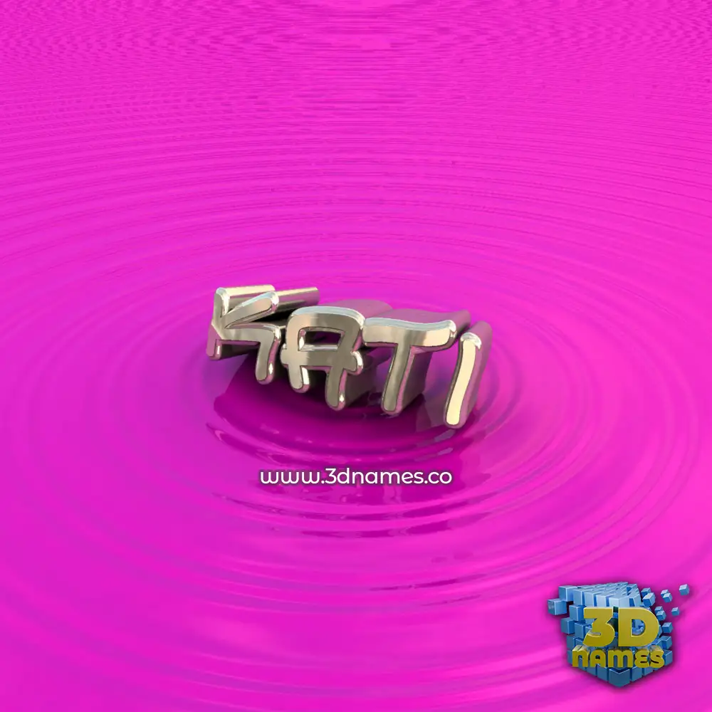 kati in Pink Graffiti style - 3D name wallpaper