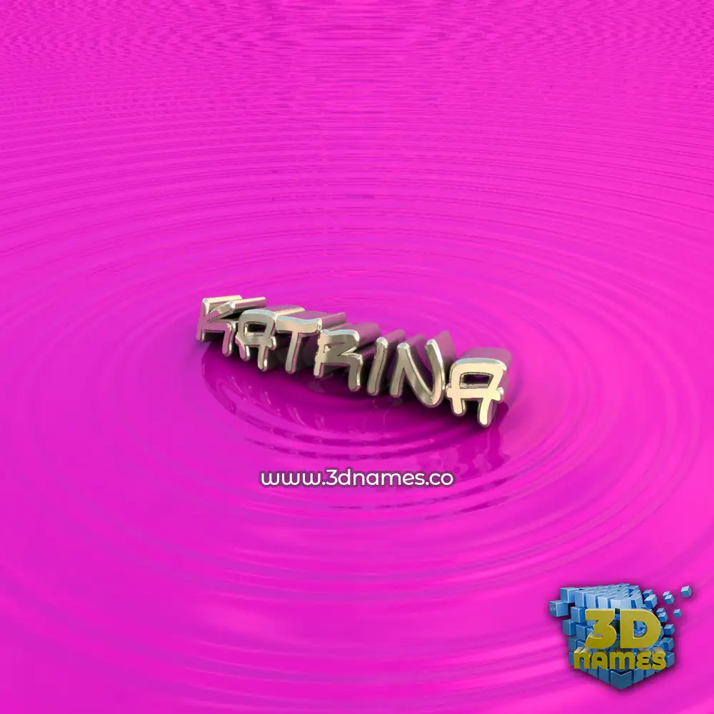 katrina in Pink Graffiti style - 3D name wallpaper