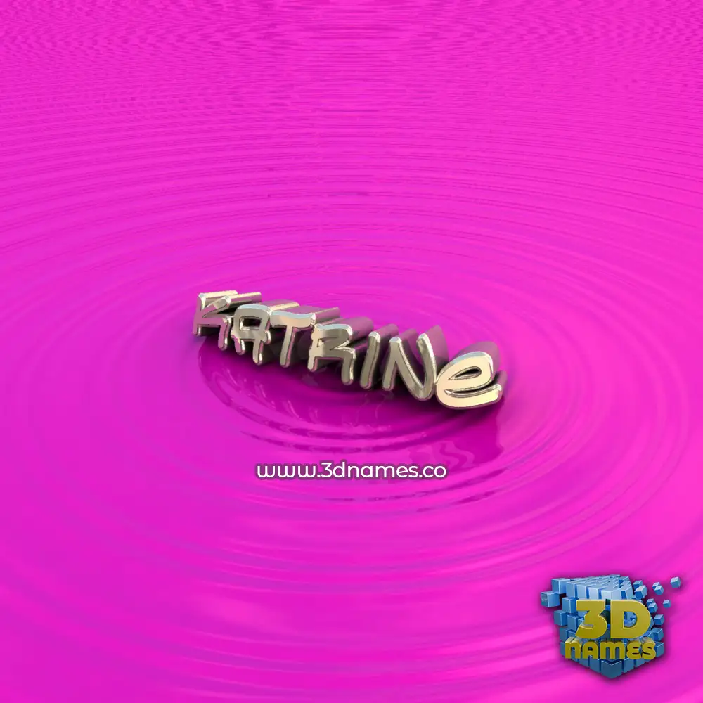 katrine in Pink Graffiti style - 3D name wallpaper