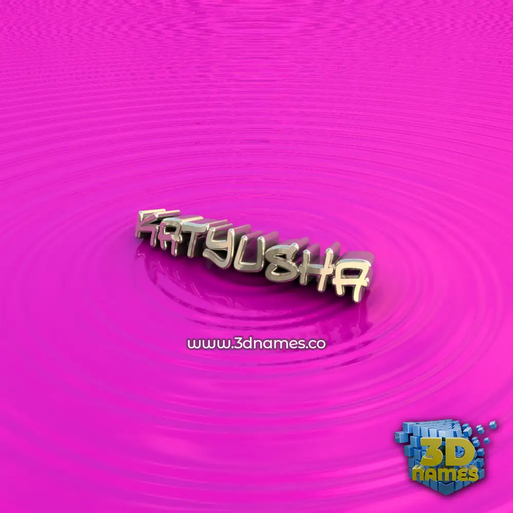 katyusha in Pink Graffiti style - 3D name wallpaper