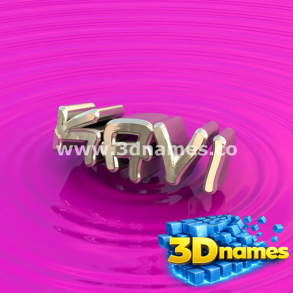 kavi in Pink Graffiti style - 3D name wallpaper