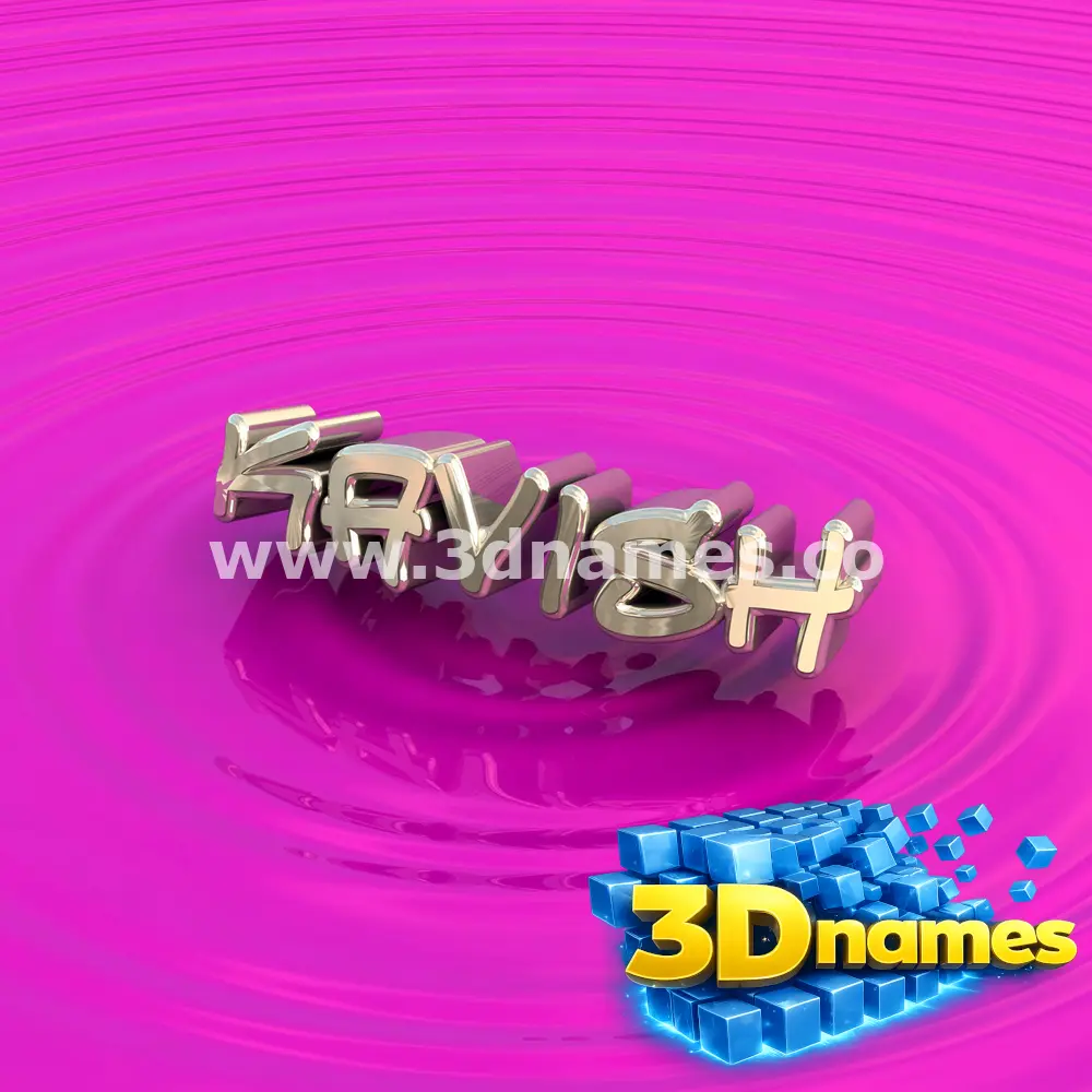 kavish in Pink Graffiti style - 3D name wallpaper