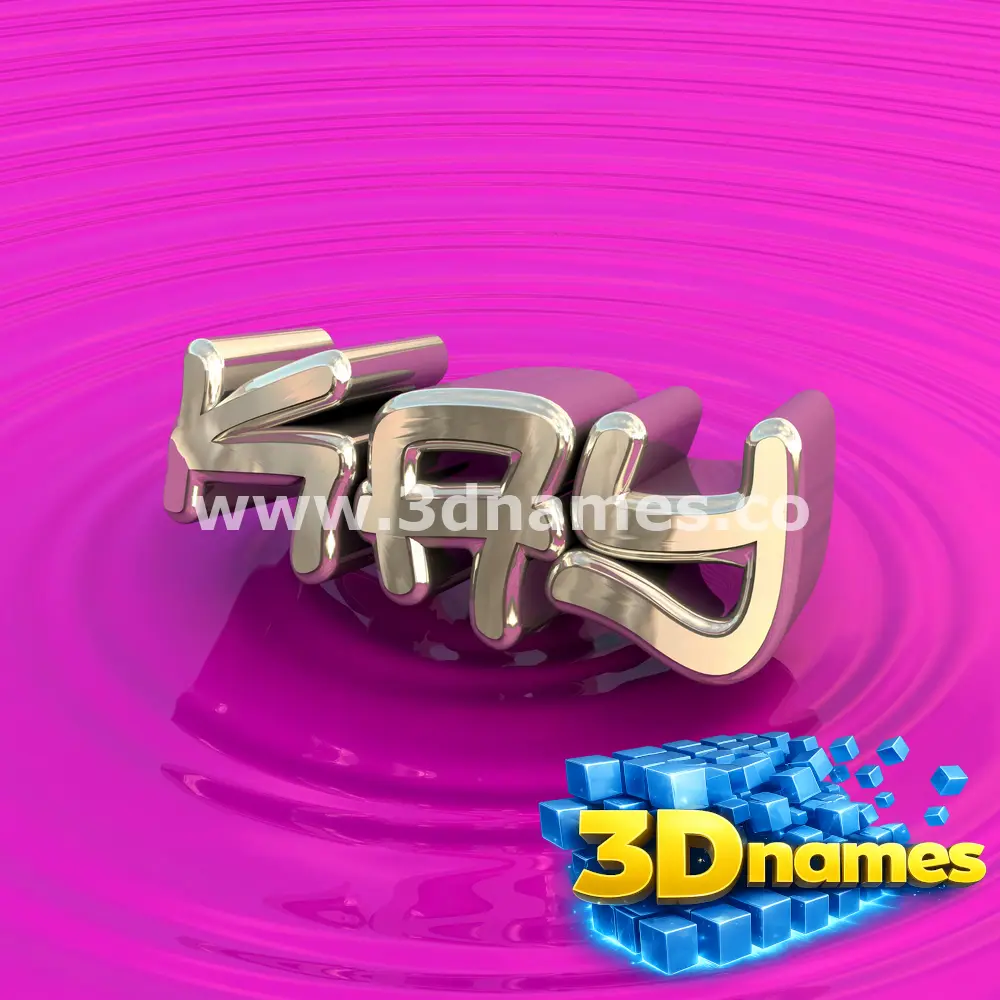 kay in Pink Graffiti style - 3D name wallpaper