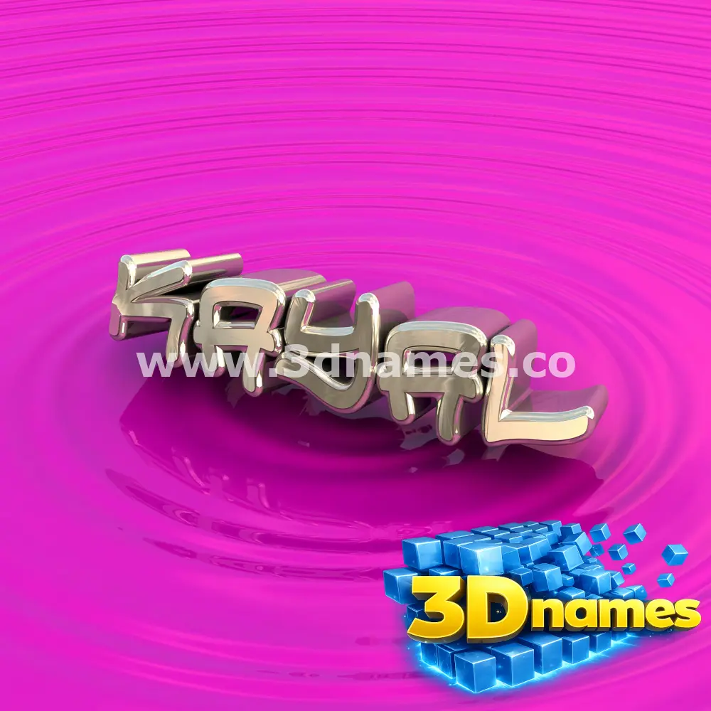 kayal in Pink Graffiti style - 3D name wallpaper