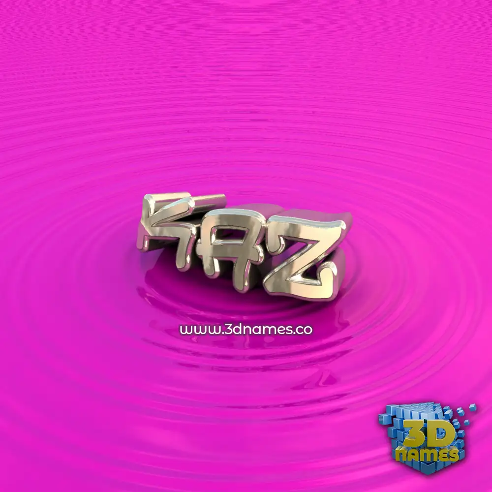 kaz in Pink Graffiti style - 3D name wallpaper